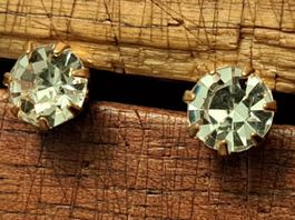 Ohrstecker facettierte durchsichtige farblose Steine