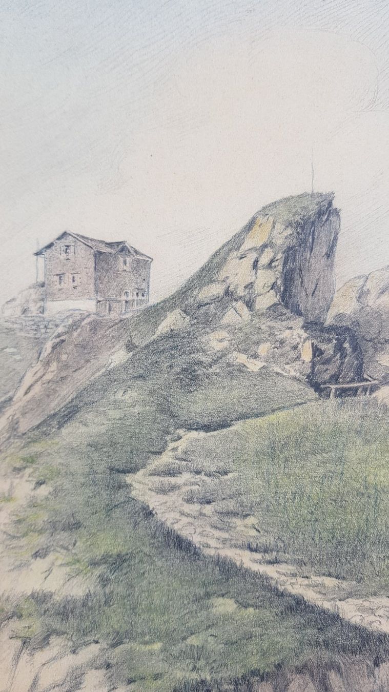 Dipinti: Mythen Spitze  1906  -   H. Baumgartner – Usato da Horw venduto da Kunstreich7 5