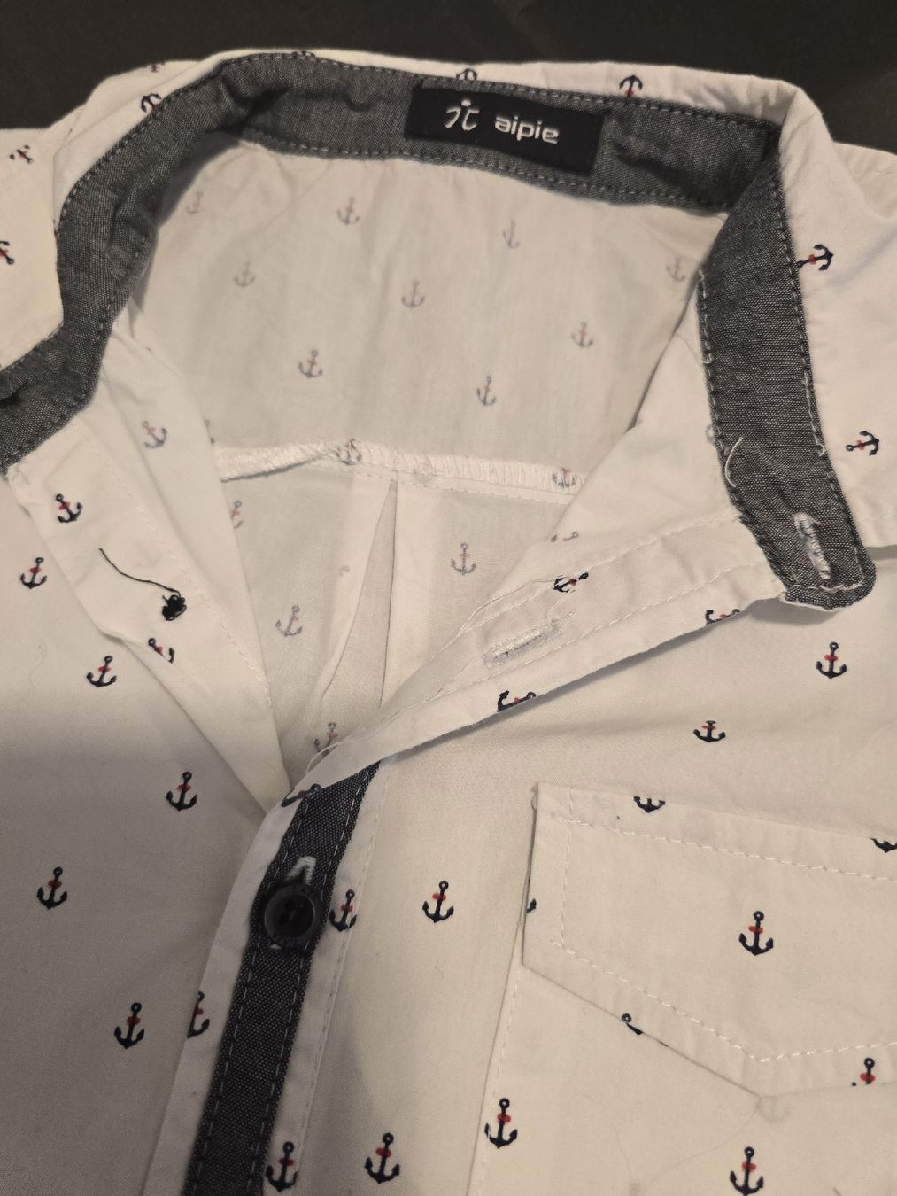 Hemden, T-Shirts & Polos: Cooles Hemd mit Anker-Muster, Gr. 122-128 – Gebraucht aus Unterentfelden von Panda-87 1