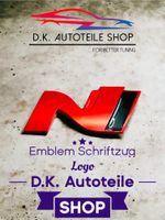 Hyundai N Emblem Schriftzug Logo aus Metall NEU in Rotmatt