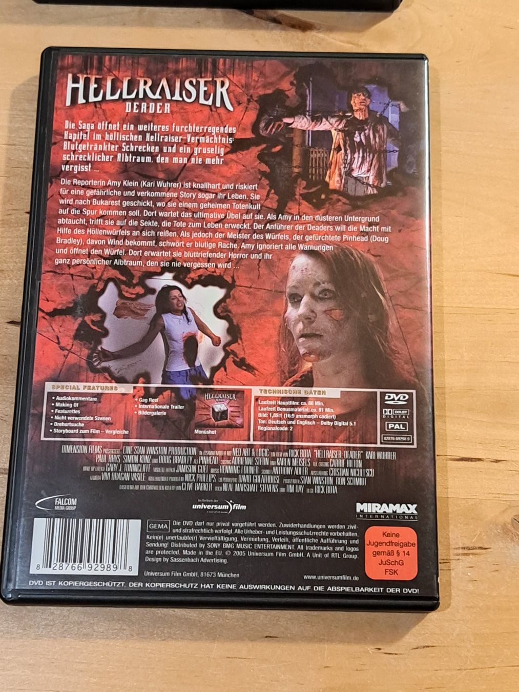 Alle DVDs: DVD HELLRAISER 4, 5, 6 und 7, UNCUT – Gebraucht aus Unterseen von Kanica 8
