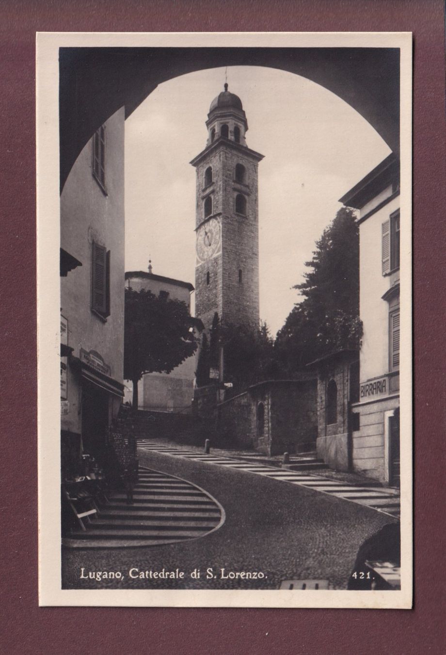 Cartoline postali: LUGANO - S. Lorenzo – Usato da Pully venduto da nicecards