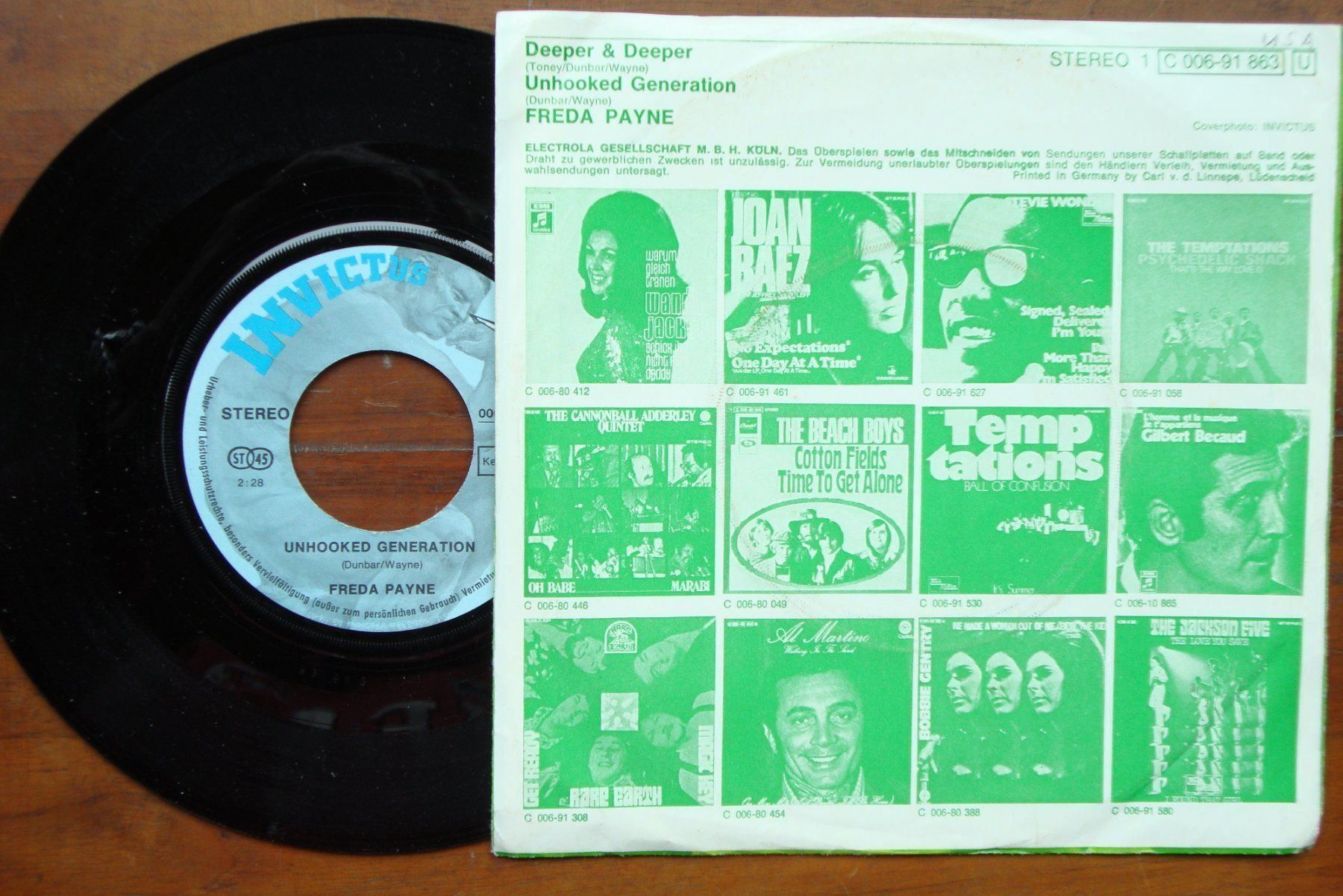 Vinyles: FREDA PAYNE - DEEPER & DEEPER - UNHOOKED – D'occasion à Bern par Uli_10_11 1