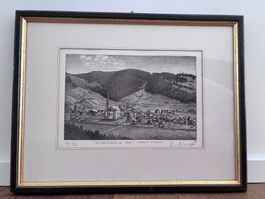 Rotenturm um 1900 Paul Wyss Lithografie signiert gerahmt
