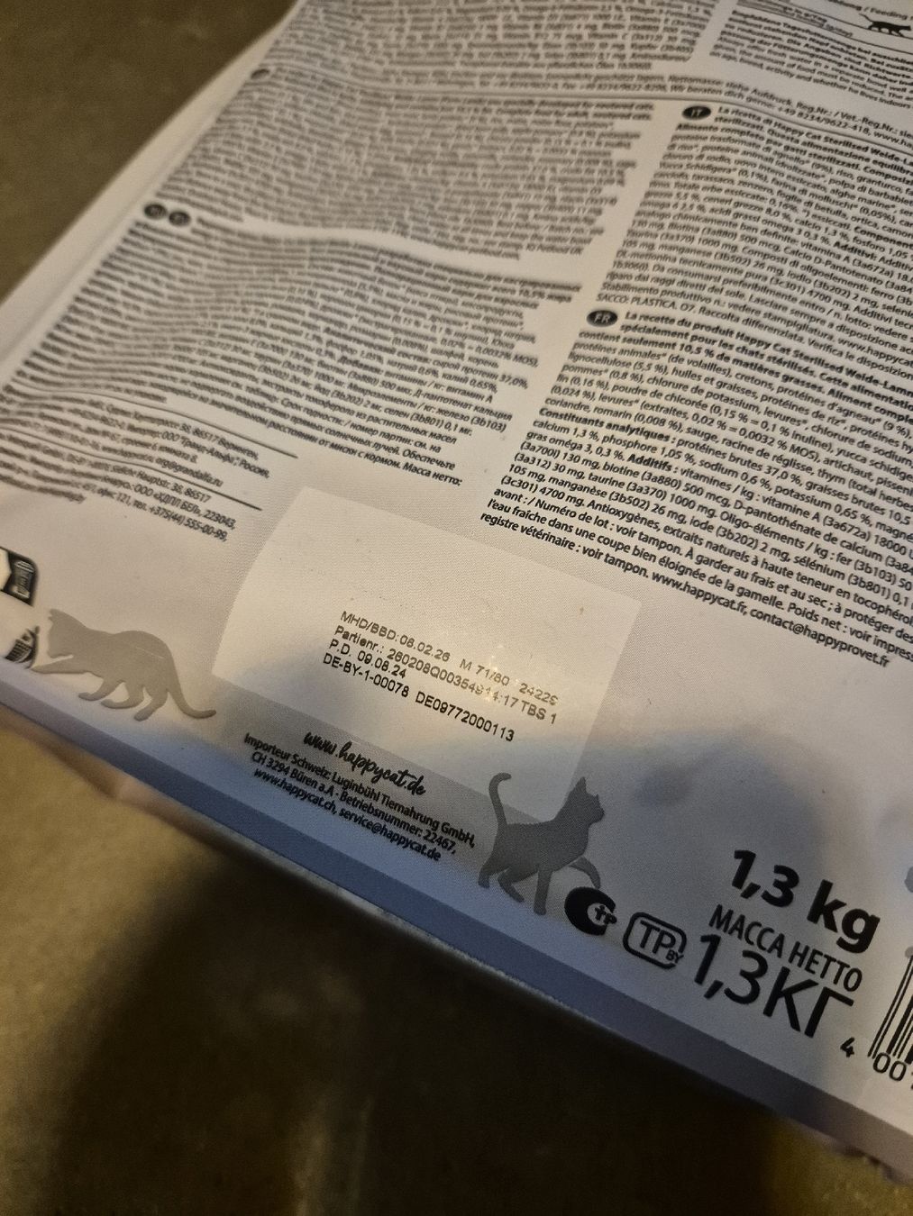 Futter: 3x1,3kg Happy Cat Katzenfutter – Neu (gemäss Beschreibung) aus Dulliken von hya_7bpd 3