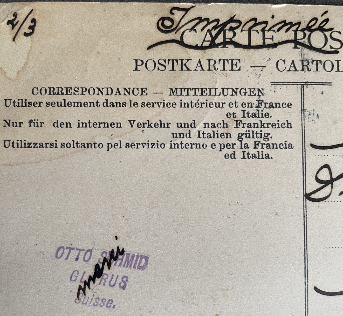 Cartoline postali: Antike Ansichtskarten vom Glarus und Ennenda – Usato da Scuol venduto da SAK 2