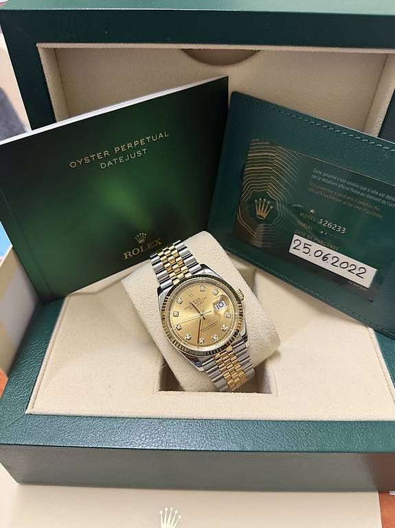 Orologi: ROLEX DATEJUST 36 CHAMPAGNE DIAL DIAMONDS – Nuovo e nell'imballaggio originale da Lausen venduto da KRD-GmbH 1