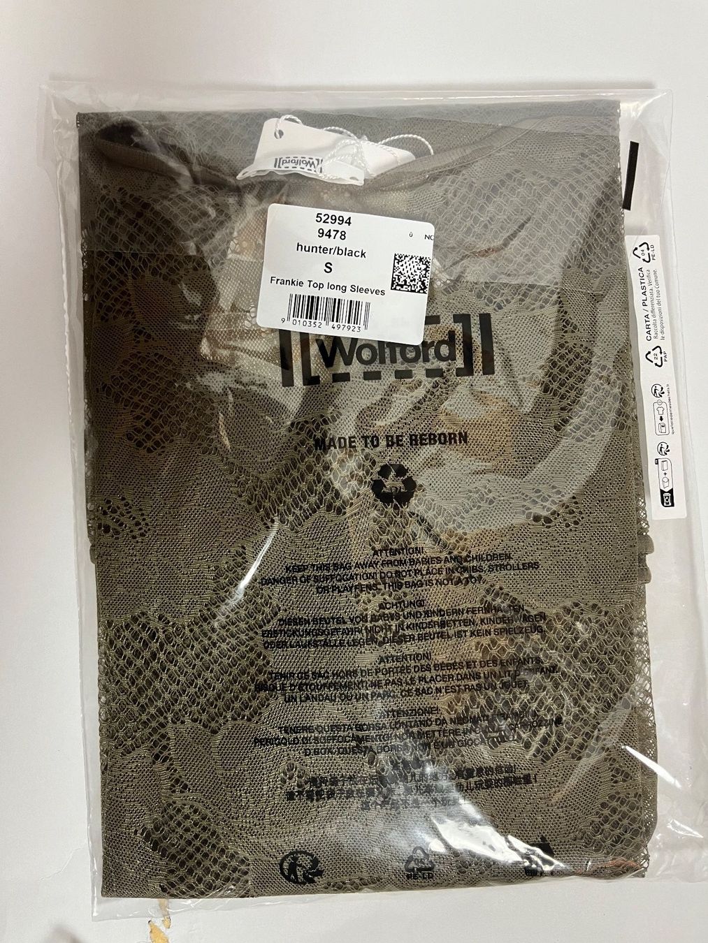 Wolford Top: WOLFORD, Langarm-Spitzenshirt Frankie, Grösse S – Nuovo e nell'imballaggio originale da Rudolfstetten venduto da gst_g7xl 7