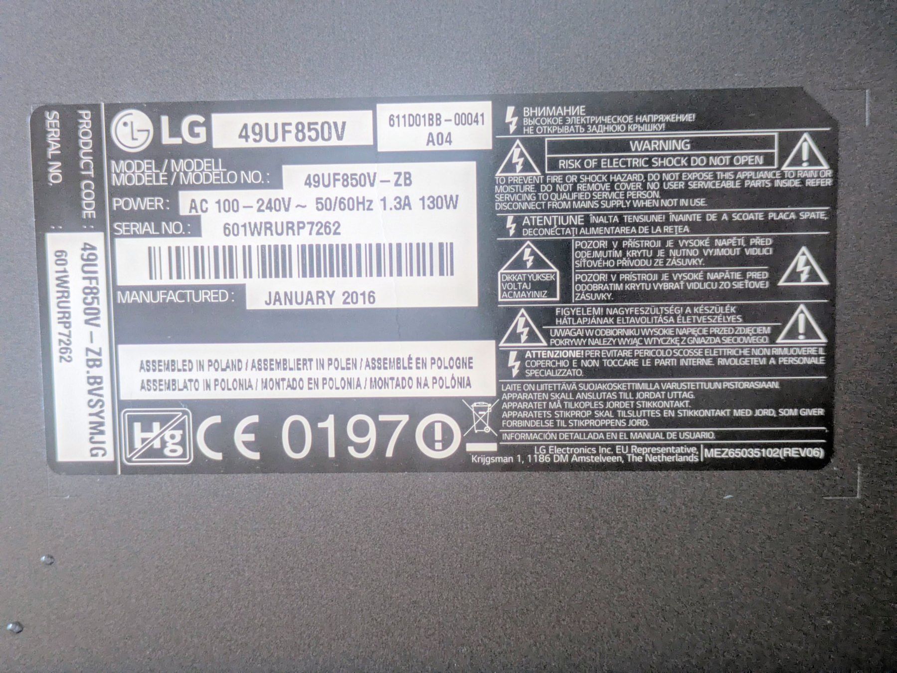 LG Fernseher: LG 49UF850V – Gebraucht aus Zürich von Mattasan 6