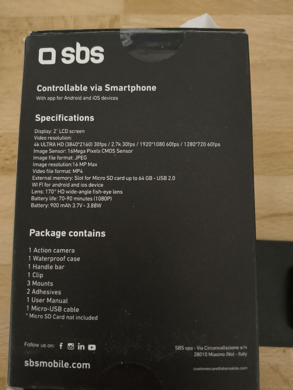 Videocamere: sbs Action Lamera 4K Ultra HD – Nuovo (secondo la descrizione) da Bichelsee venduto da Andi790 2