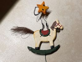 Holz Schaukelpferd Weihnachtsdeko, ✨