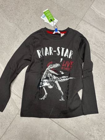Pull garçon dino rock star 128 neuf