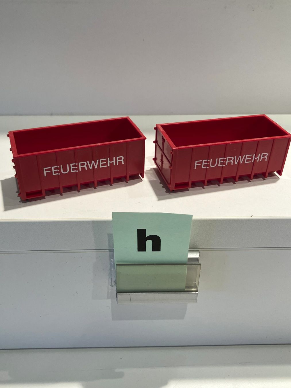 Herpa Modellini d'auto: herpa feuerwehrabrollcontainer H0 – Nuovo (secondo la descrizione) da solothurn venduto da Lrz74