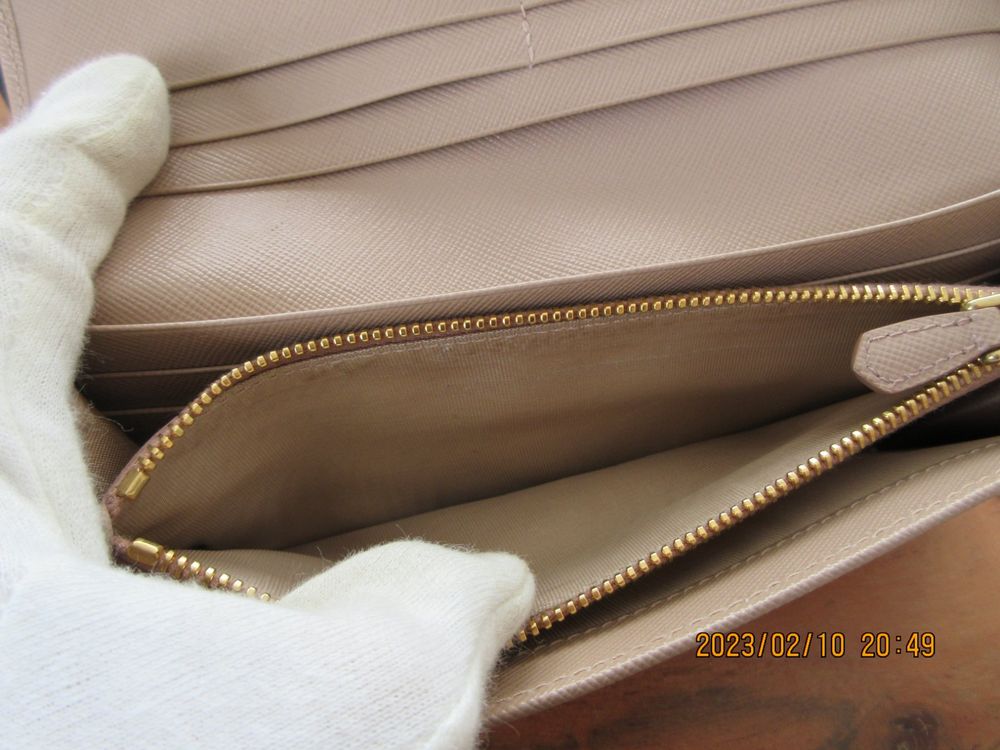 Prada Portamonete: PRADA SAFFIANO Ribbon beige Geldbörse/Portemonnaie/Wallet – Usato da Goldach venduto da mamakotzi 6