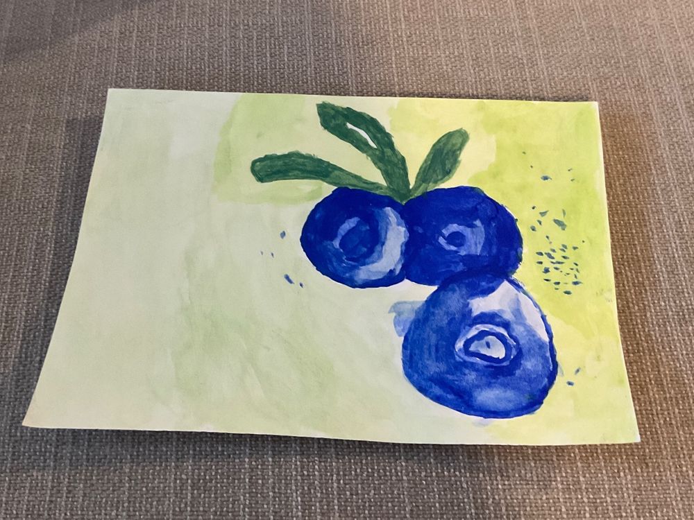 Süsses Heidelbeer-Aquarell, handgemalt 🎨 | Kaufen auf Ricardo