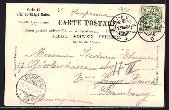 Ansichtskarten: AK Rigi, Schnurtobelbrücke mit Bergbahn – Gebraucht aus Berlin von bartko-reher 1