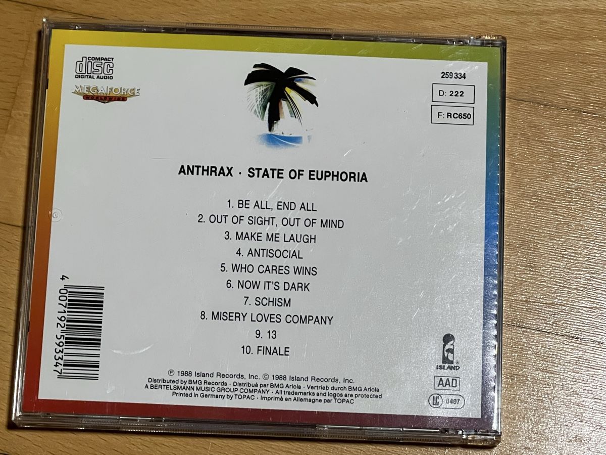 CD: ANTHRAX gebrauchter und guter Zustand – Usato da Aadorf venduto da Schwarzschlumpf1972 1