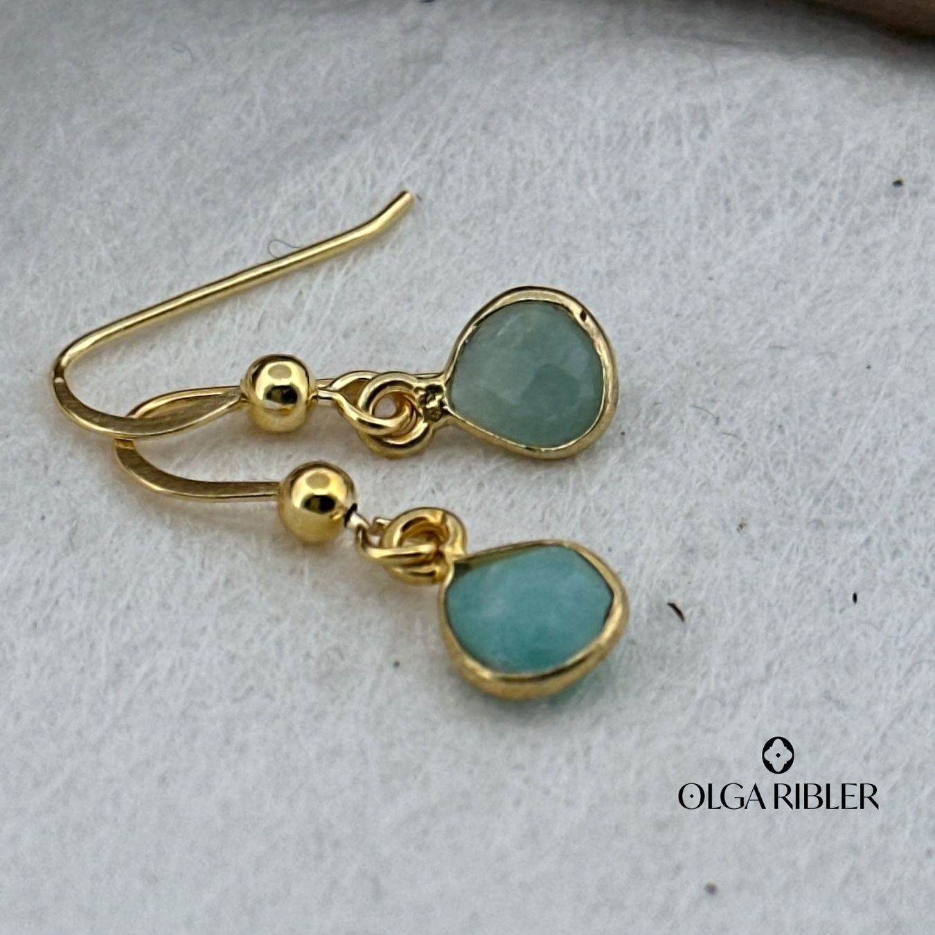Olga Ribler Orecchini pendenti & Orecchini a lobo: Sterling Silber 925 Ohrringe mit Amazonite – Nuovo (secondo la descrizione) da Luzern venduto da Schmuckoutlet