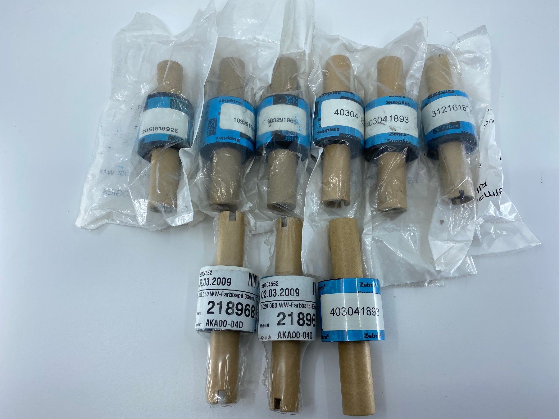 Cartucce per stampanti & toner: 9 Rollen Zebra Farbbänder 33 mm x 74 m – Nuovo e nell'imballaggio originale da Langwiesen venduto da Restposten-24