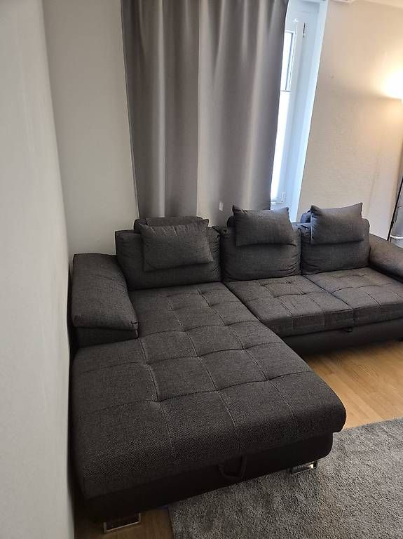 Mömax Divani: Ecksofa MOMAX mit Schlaffunktion und Bettkasten  Anthrazit – Usato da Luzern venduto da bogdank 3