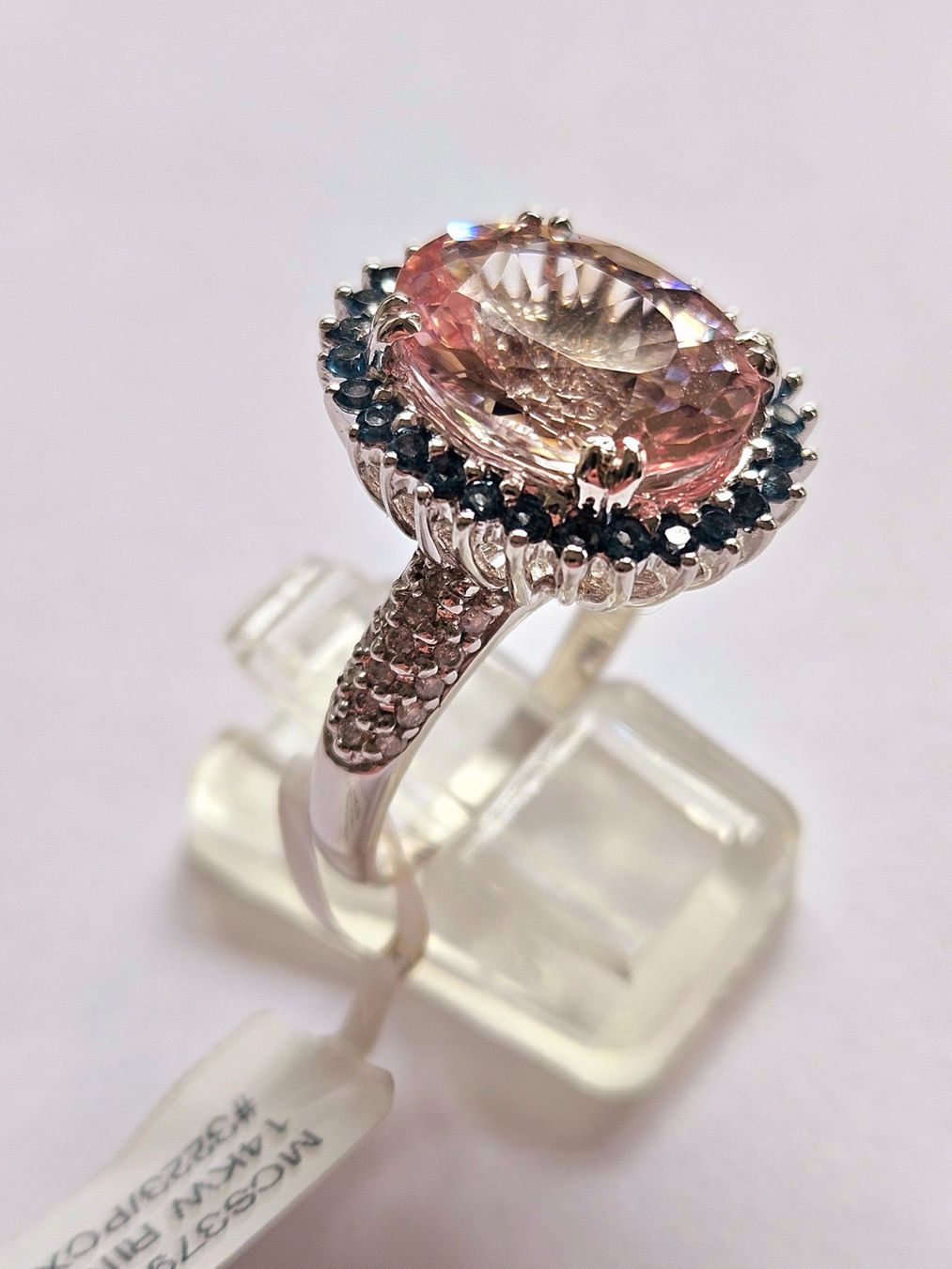 Anelli: Morganit mit blauen Diamanten Fingerring – Nuovo (secondo la descrizione) da Zürich venduto da Benedikt21 7