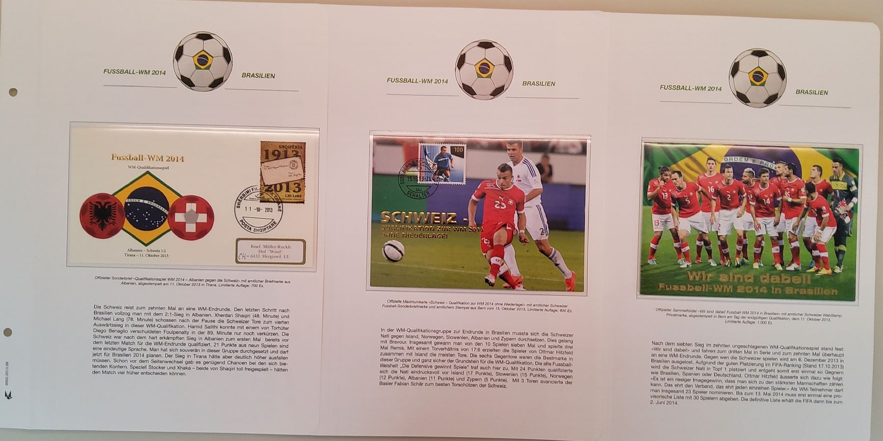 Tutti i francobolli: Fussball WM 2014 - Los 1 - 21 Briefe – Usato da Buchrain venduto da mue_kru 7