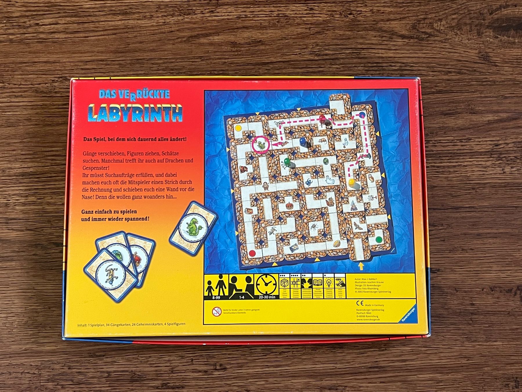 Ravensburger Giochi: Ravensburger Das verrückte Labyrinth Brettspiel Version 2002 – Usato da Uttigen venduto da sonorsonic 1