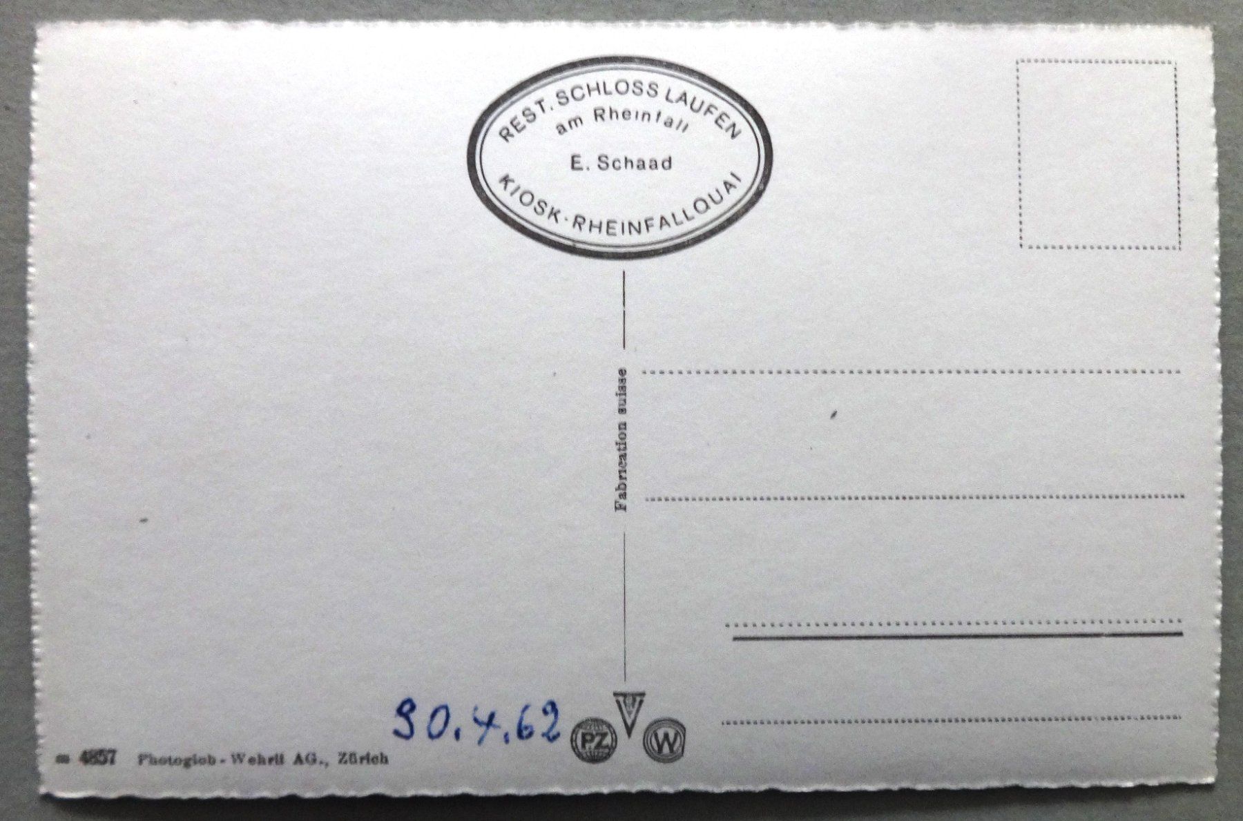 Cartoline postali: Rheinfall und Schloss Laufen – Usato da Fétigny venduto da Billy2miny 1
