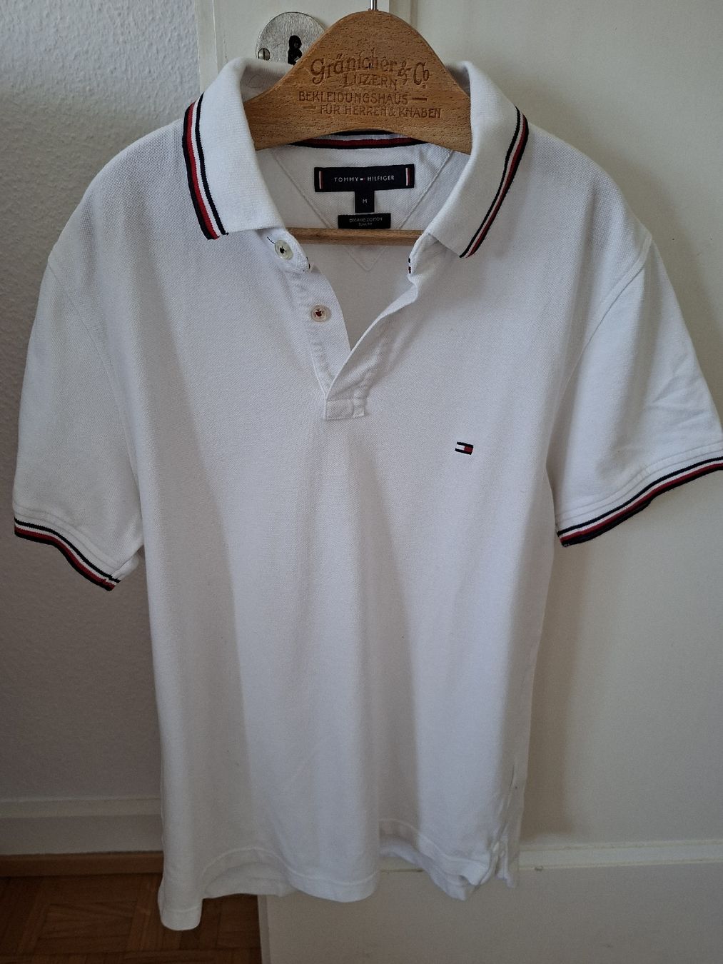 Tommy Hilfiger Magliette Polo: Polo Tommy Hilfiger blanc taille M coton 4 – Usato da Renens VD venduto da ser_j2fn
