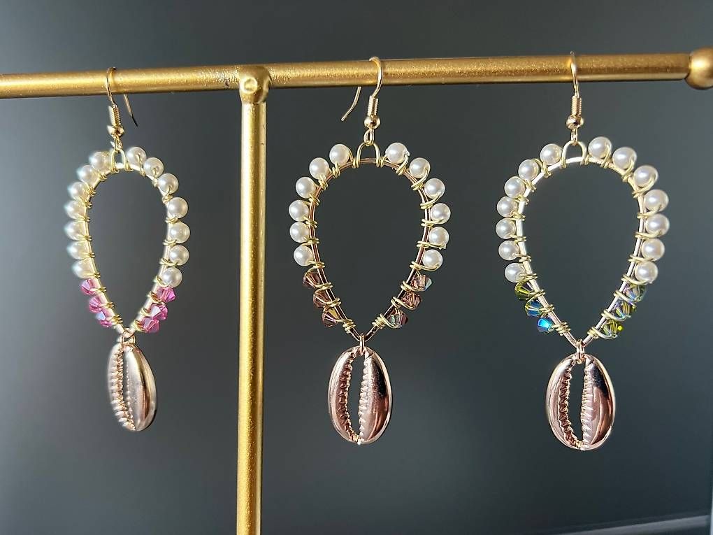 Orecchini pendenti & Orecchini a lobo: Schöne Ohrringe mit glitzernde Swarovski Perlen  – Usato da Buchs SG venduto da jco_st8t 4