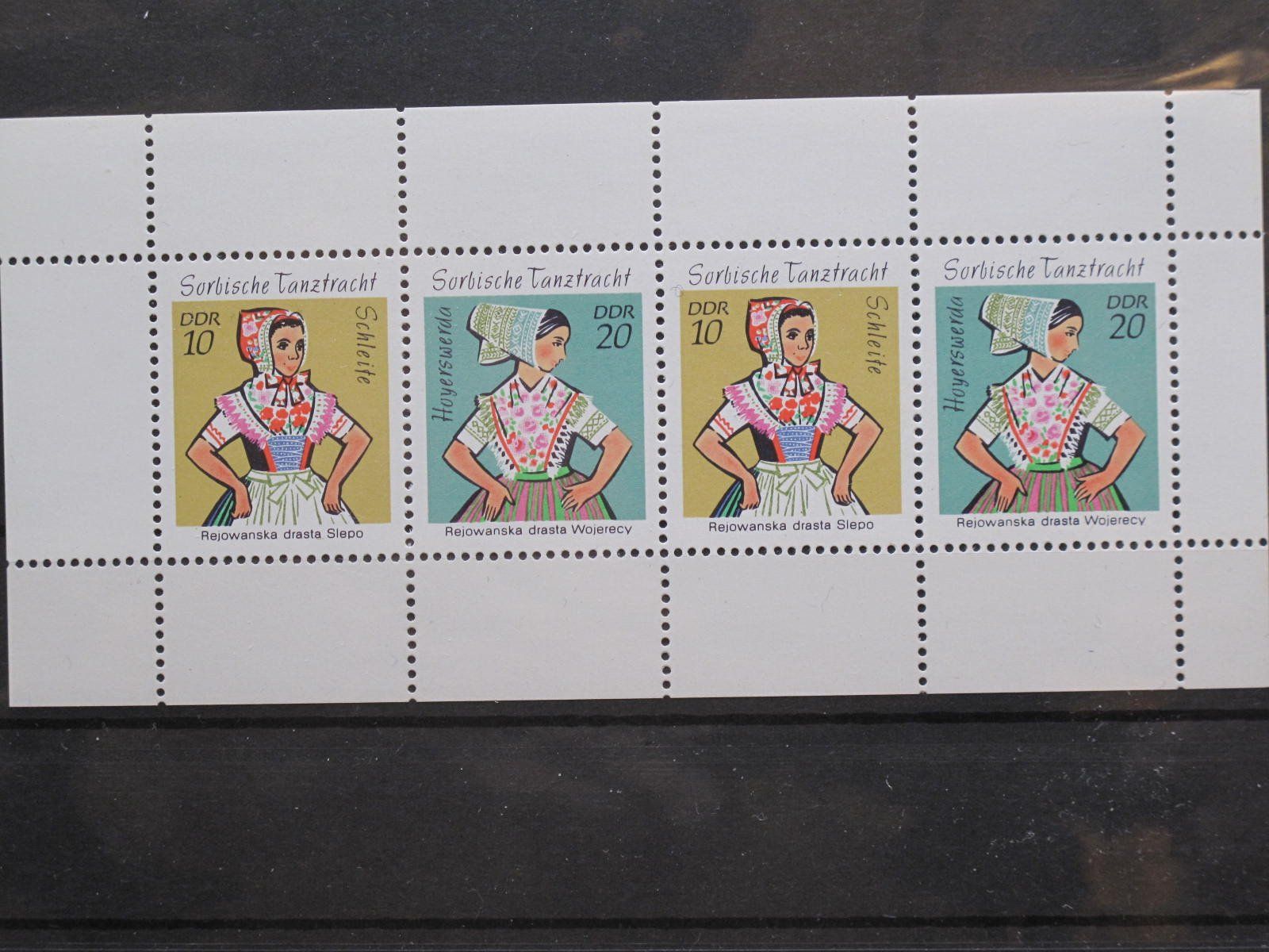 Tutti i francobolli: DDR 1971 Sorbische Trachten II ** – Usato da Wil SG venduto da fva01