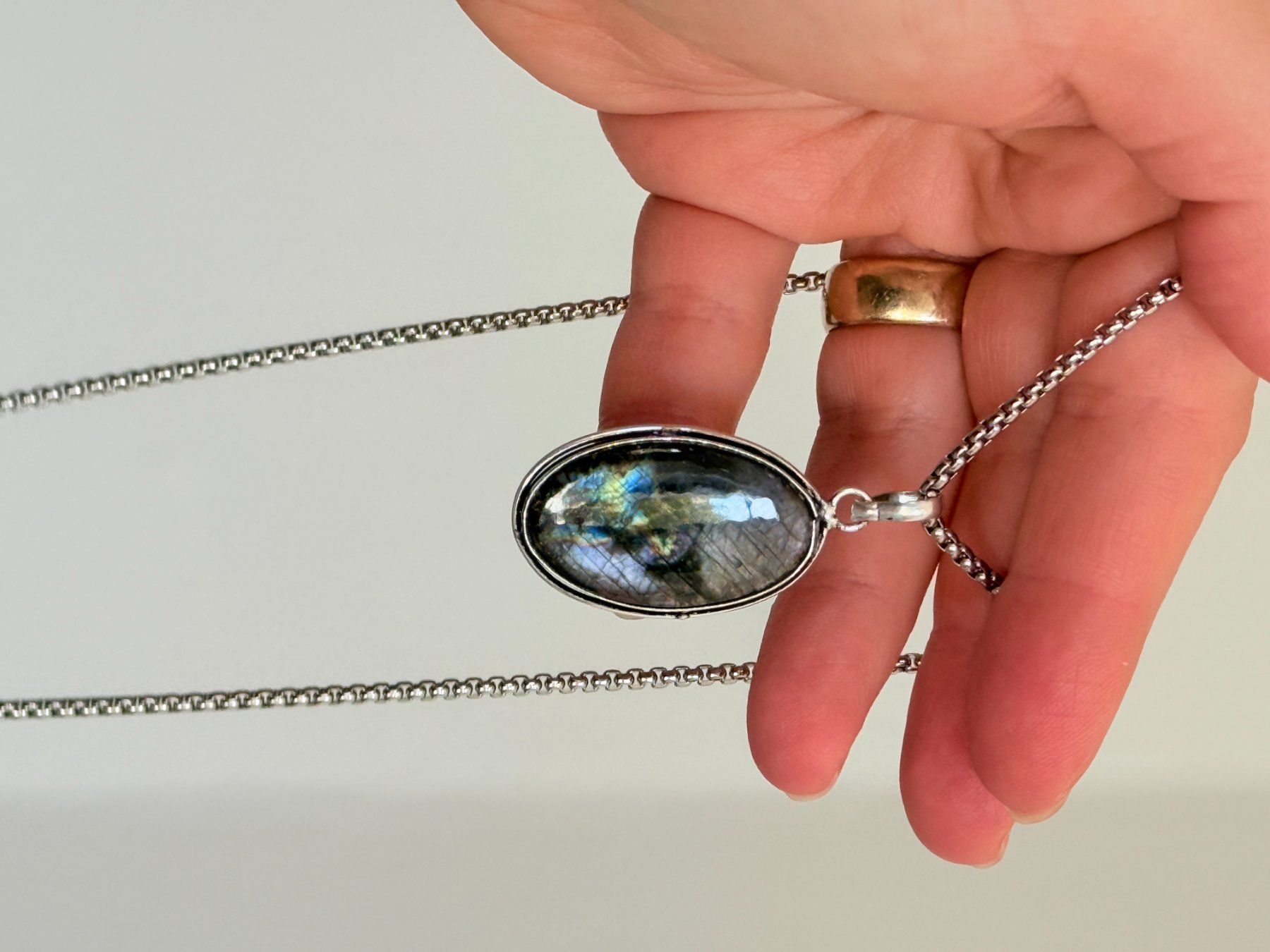 Catenine: Collier femme Labradorite – Nuovo e nell'imballaggio originale da Genève venduto da AGBERG 9