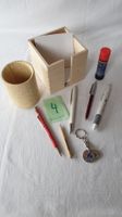 Zettelbox Holz natur & Stifte Halter & Zubehör, Nr. 4