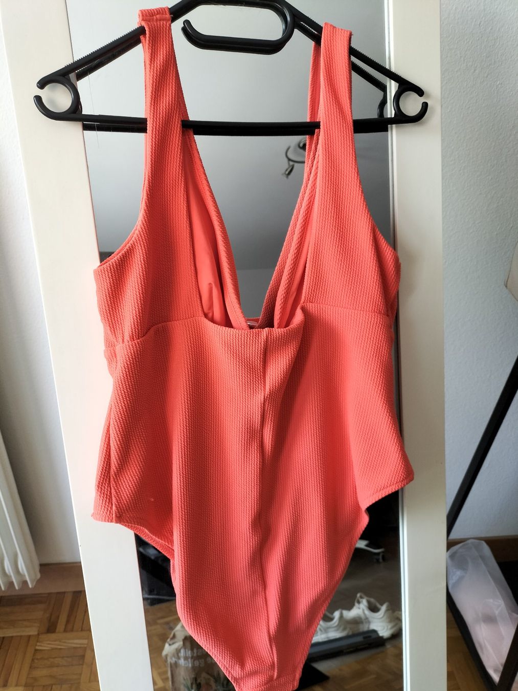 H&M Costumi da bagno & Bikini: Maillot de bain décolleté corail texturé H&M 46 – Usato da Clarens venduto da fashionfou 1