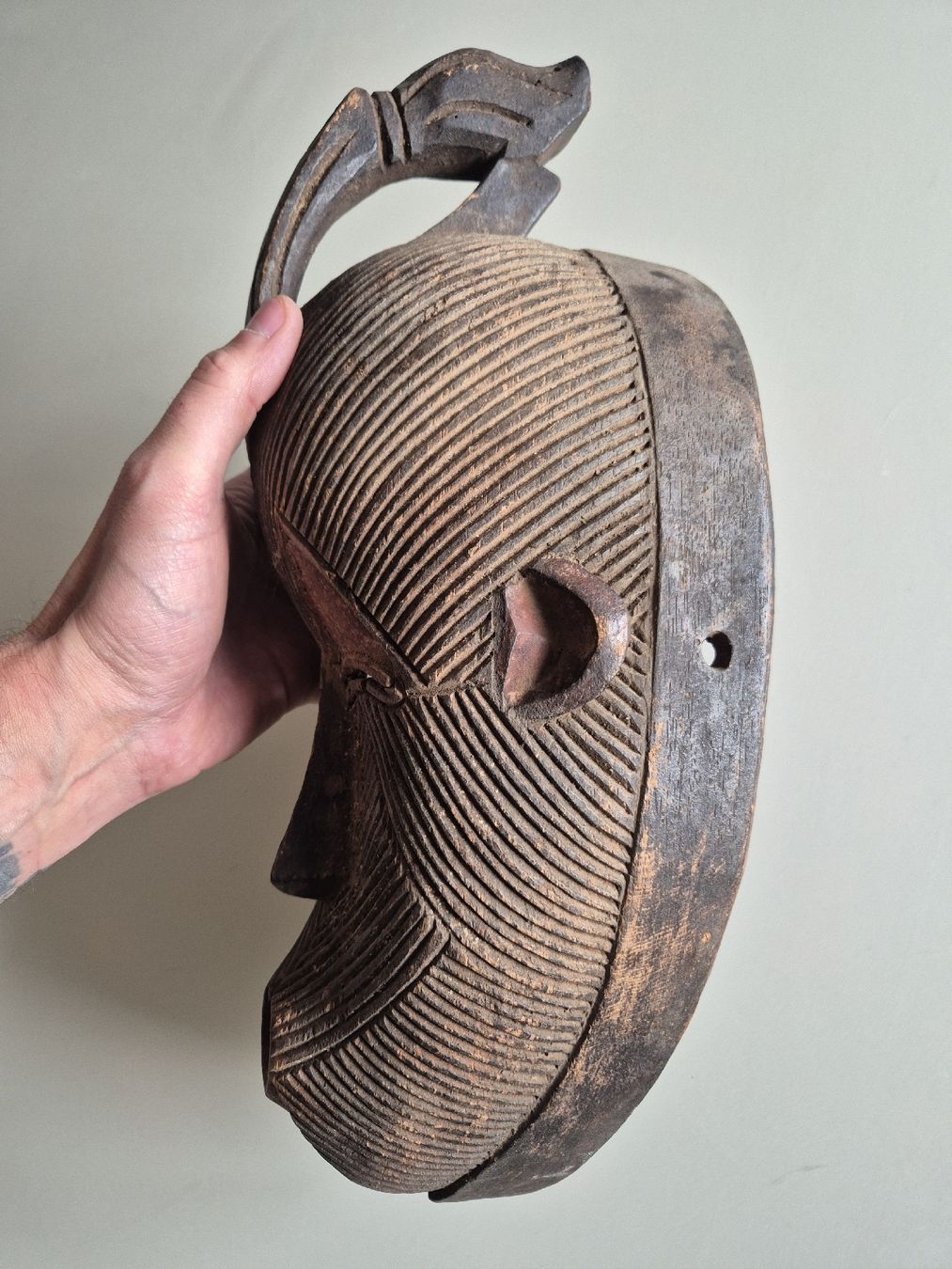 Internationale Kunst: Masque songye Congo art tribal primitif Afrique Africain – Gebraucht aus Tramelan von La_mine_d_art 9