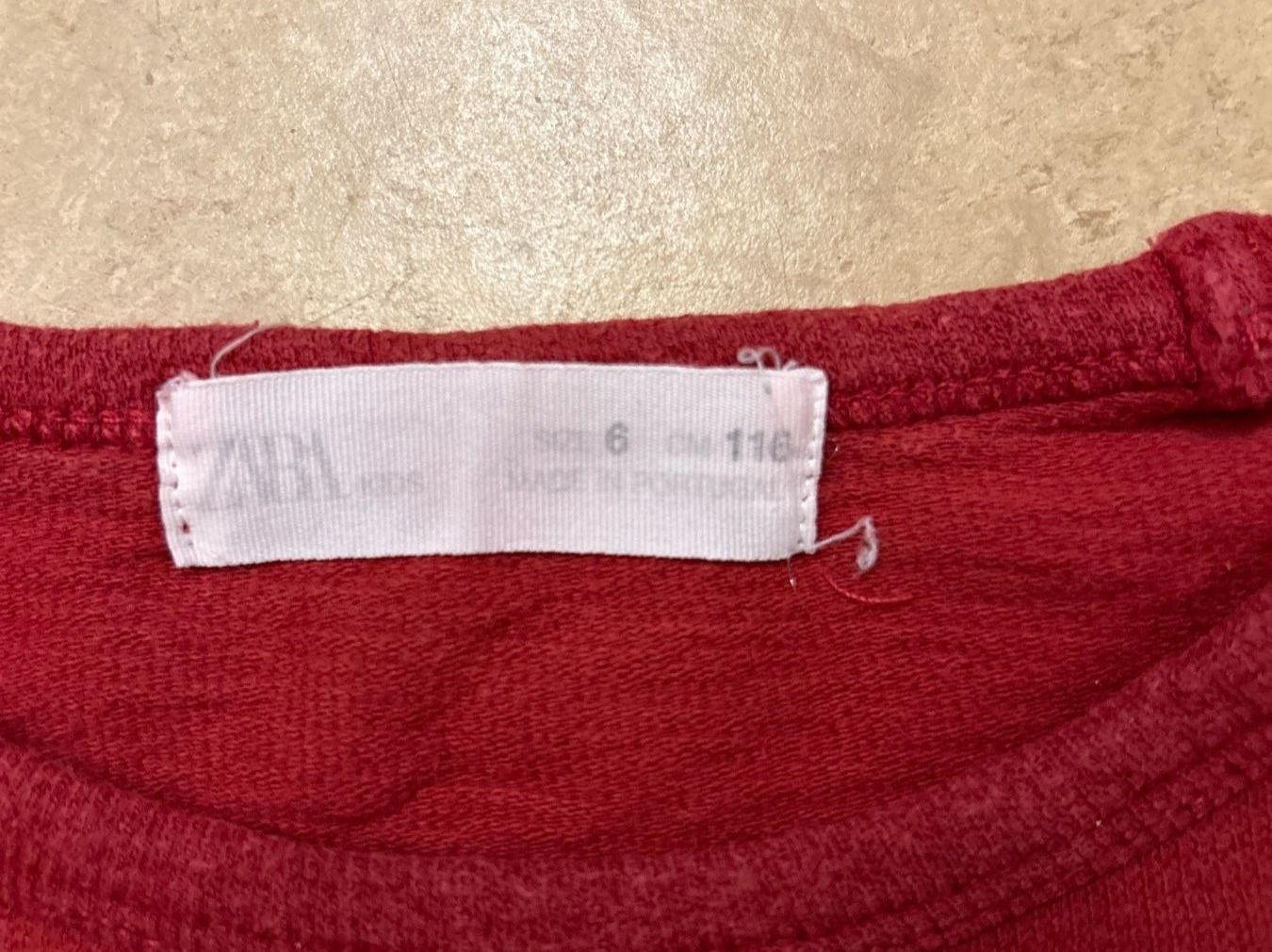 Pulls et sweat-shirts: Zara Shirt Gr.116 Rot "COOL MOOD" – D'occasion à Guntershausen par Gloominati 2