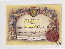 Etikette - Deidesheimer Weissherbst 1961 /bd