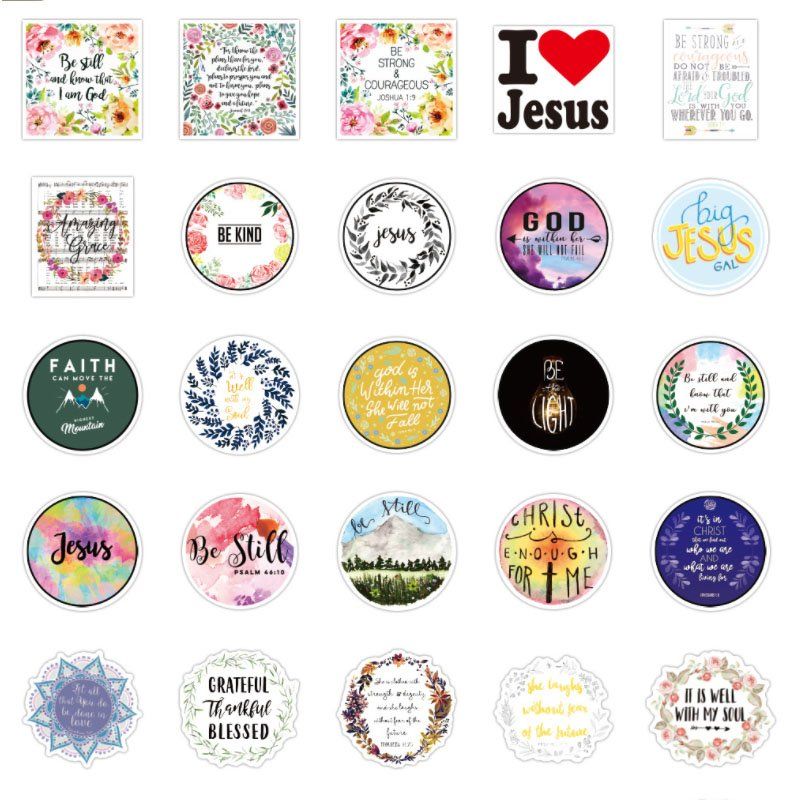 Aufkleber: 50 stk. religiöser Aufkleber. – Neu und originalverpackt aus Uerkheim von Kaufoption 2