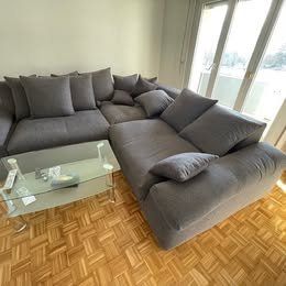 Sofas: Ecksofa "Melissa + Tisch + kitchen bar stools+ Mirror – D'occasion à Sierre par MIKEYMIKE01 2