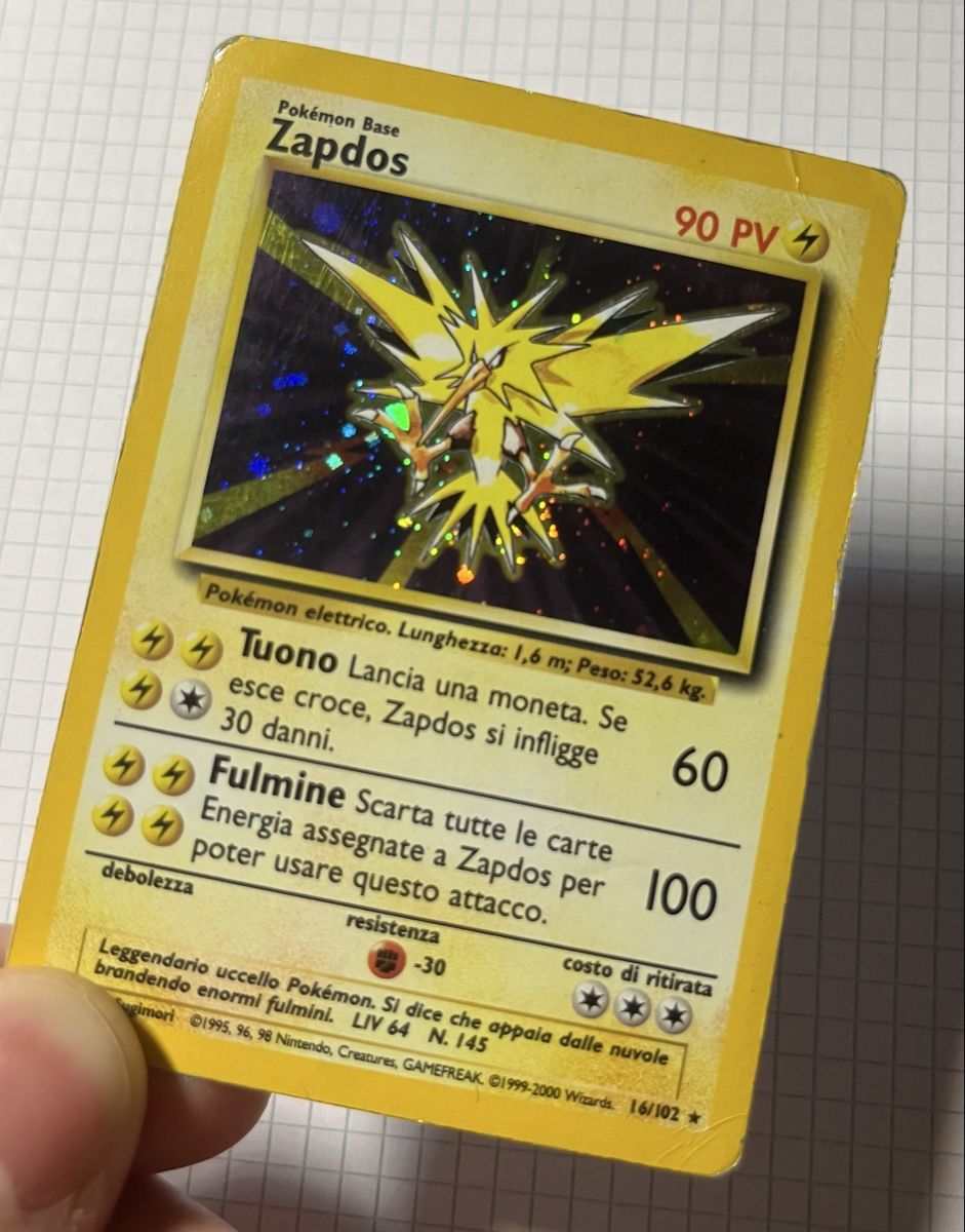 Card Pokemon Zapdos 1995 (Gebraucht) in Cademario fr CHF 20  mit  Lieferung auf Ricardo kaufen