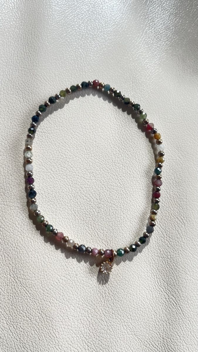Bracciali & Braccialetti: Elastisches Turmalin-Fussketchen – Usato da Davos Platz venduto da Infinity795