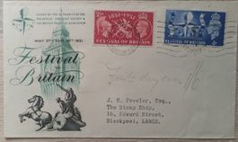 Sellos Gran Bretaña, 1951, FFDC