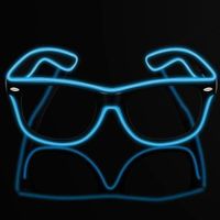 Blinkende Partybrille in Blau Show Gag