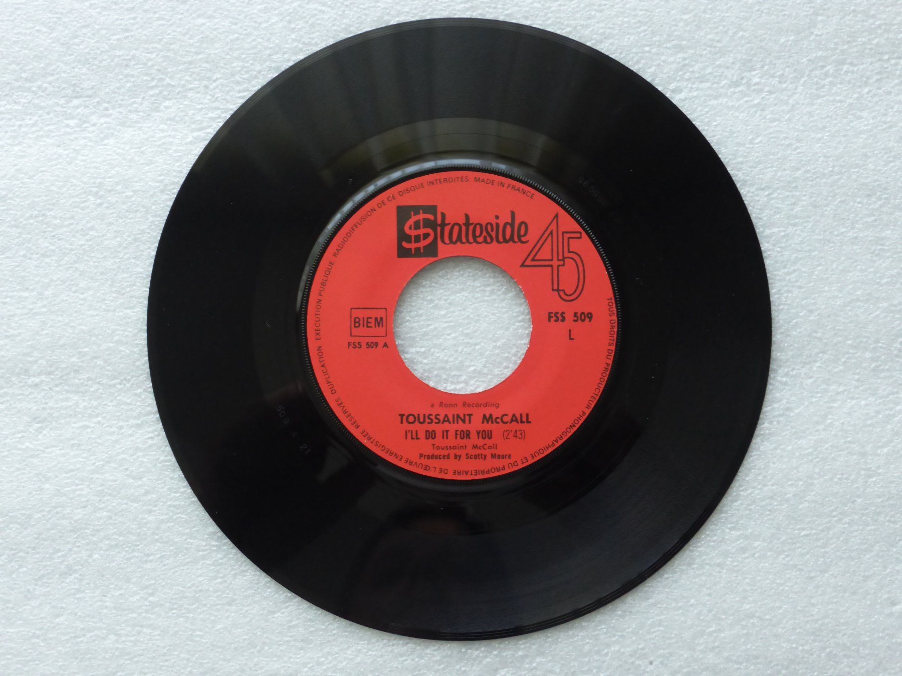 Vinyles: Vinyl Single   TOUSSAINT McCALL – D'occasion à Küssnacht am Rigi par Mondkinder 1