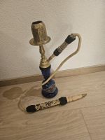 Chicha / Narguilé bleu et or vintage