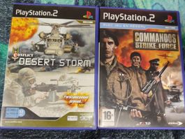Jeux PS2 Conflict Desert Storm et Commandos Strike Force FR