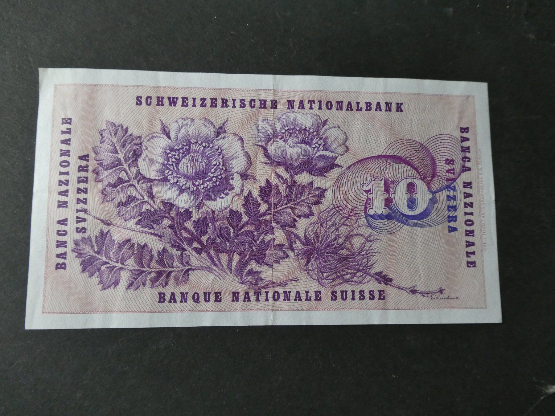 Billets de banque: Schweiz 1970, 10 Franken – D'occasion à Hinterforst par Rohusri 1
