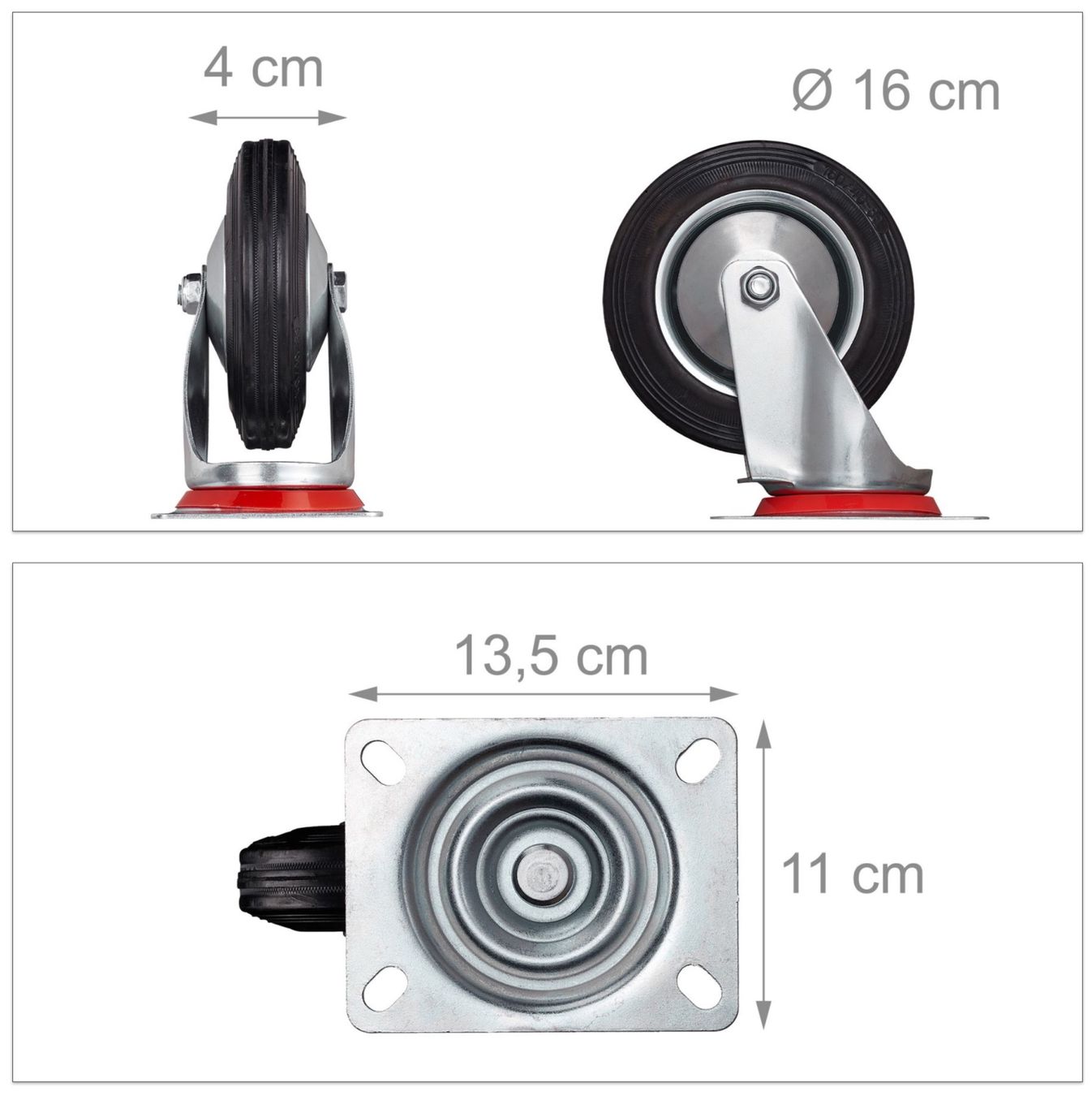 Altro per stoccaggio & trasporto: Schwerlastrollen 4er Set 160 mm – Nuovo e nell'imballaggio originale da Bülach venduto da StoreInShop 3