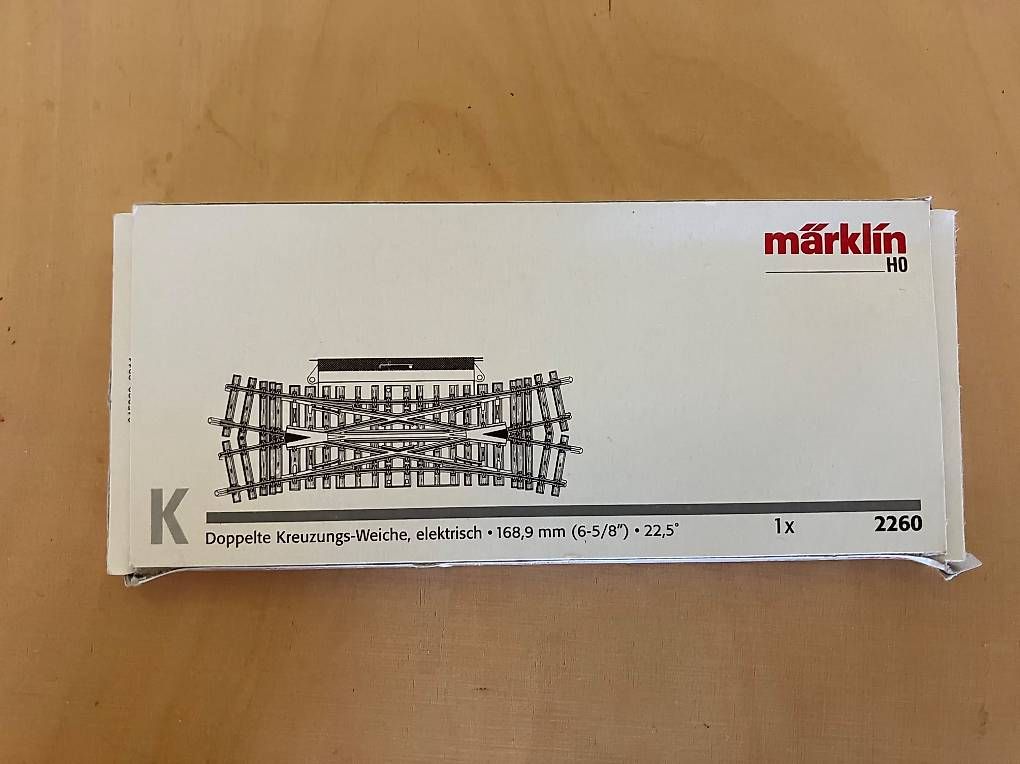 Märklin Modellini di ferrovie: Doppelkreuzungsweich 2260 – Nuovo e nell'imballaggio originale da Mont Tramelan venduto da Oktober1958