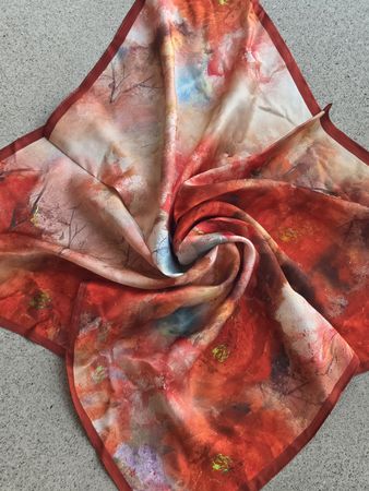 Seidenfoulard Seidentuch 68 x 68 cm